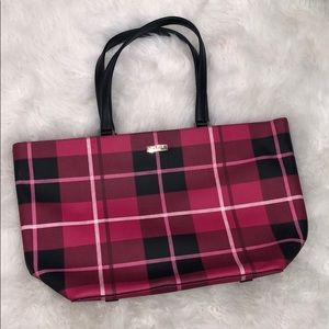Pink plaid Kate spade bag